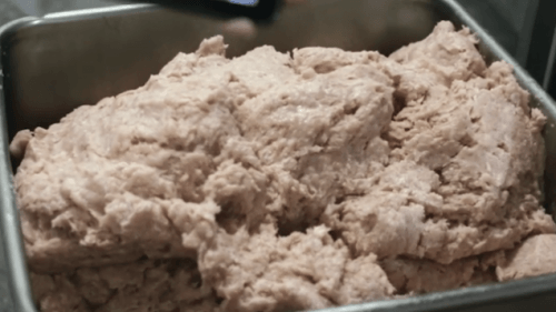 Chicken nuggets substance before completion