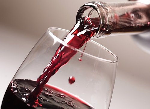 Glass of red wine