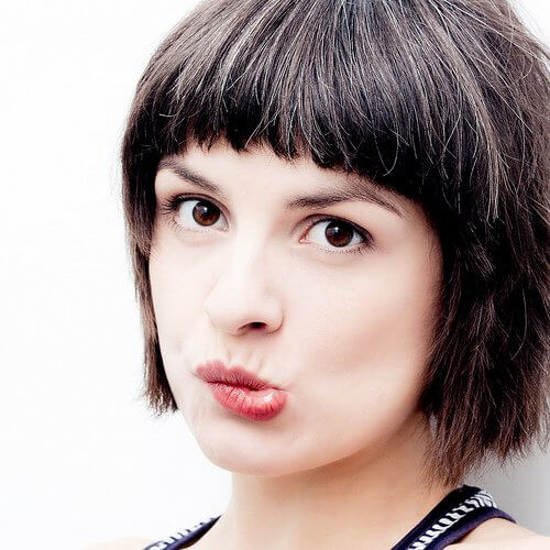 Woman nervous because of bad breath issues