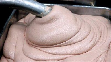 Producing the mix for hot dogs.