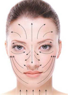 Run the teaspoon along these lines for the teaspoon massage.