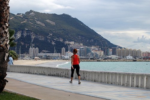 Woman taking a walk