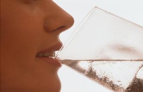 Woman drinking water