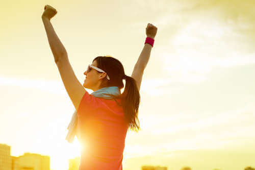 Woman with a lot of energy