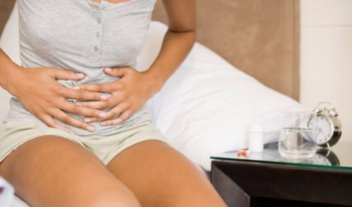 Woman with constipation