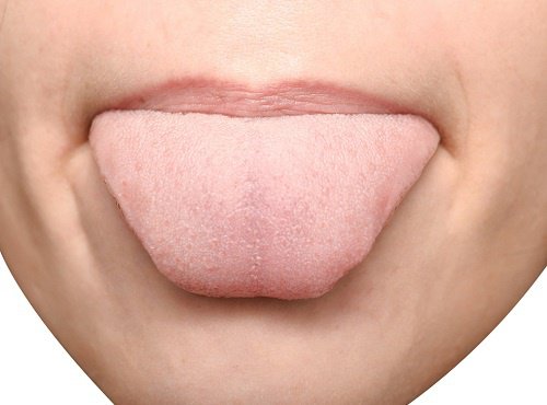 Someone sticking their tongue out