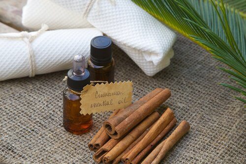 Cinnamon oil and sticks