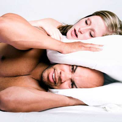 Annoying Snoring Apnea on woman