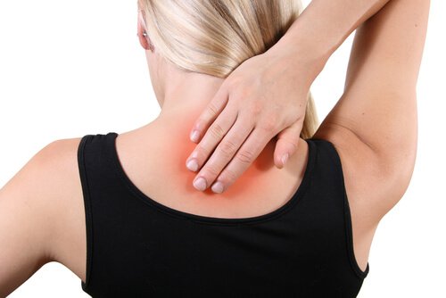 Woman with a back pain