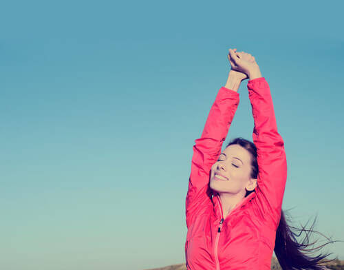 woman free from negative energies