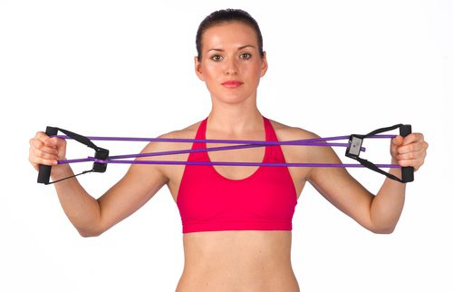 There are specific band workouts to strengthen your shoulders.