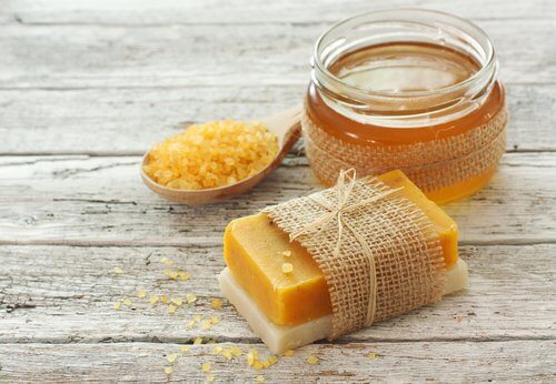 Soap made with honey