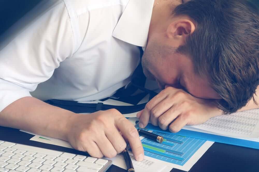 A tired man.