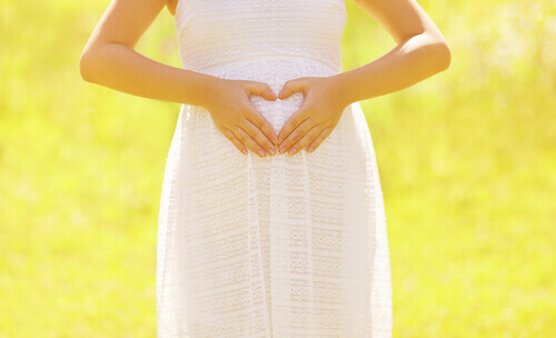 A pregnant woman.