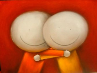 Two people hugging