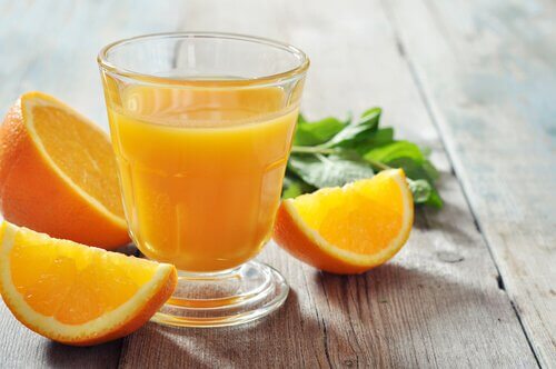 Glass of orange juice