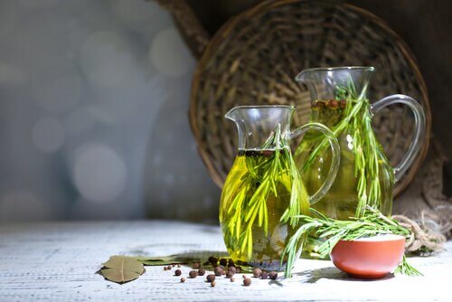 Jars of oregano oil