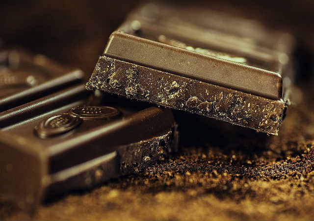 Bar of dark chocolate