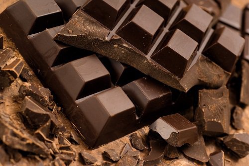 Broken chocolate bar