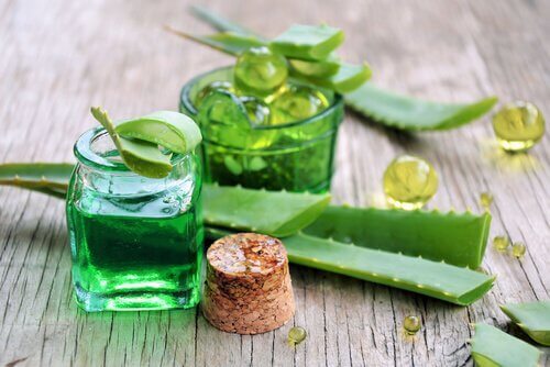 Aloe gel to fight wrinkles