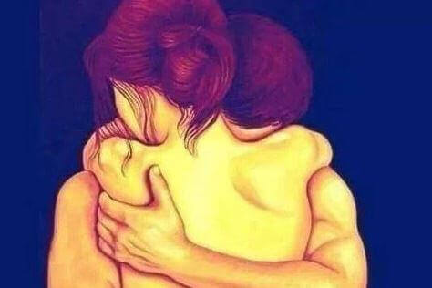 Couple hugging