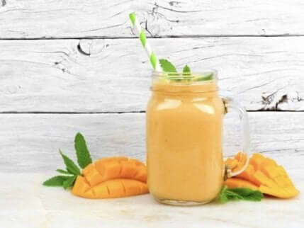 Iodine packed beverages - a mango smoothie.