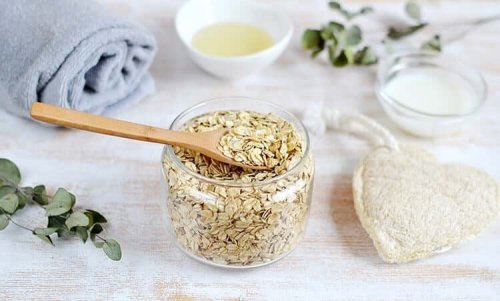 An oatmeal face mask.