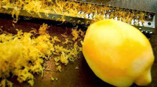 Lemon zest citrus peels