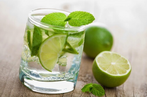 Lemon water.