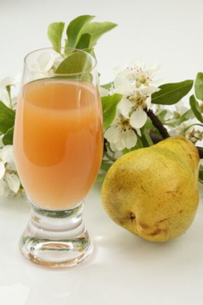 Glass of pear juice