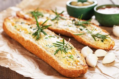 Two pieces of bread.