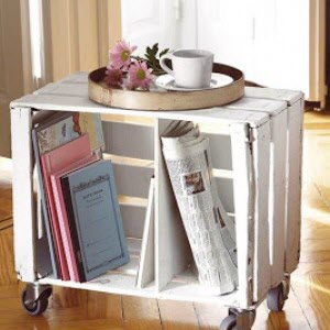 A recycled crate.