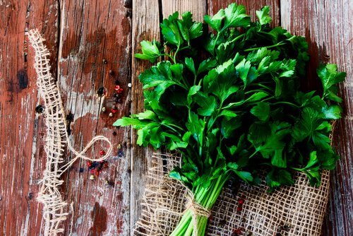 A bunch of parsley.