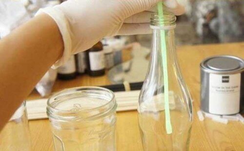 glow stick in a bottle