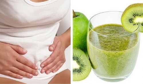 Pear and Kiwi Smoothie to Treat Bloating