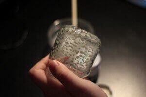 small dots on a jar