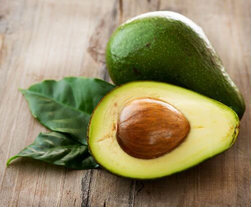 Cut avocados showing seed