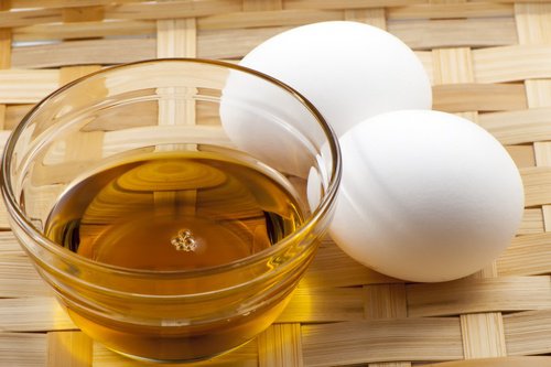 Egg yolk oil and honey cream