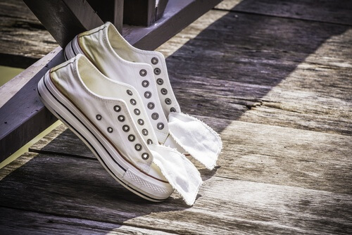 Freshly cleaned converse