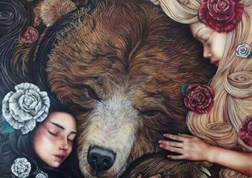 5 children and bear