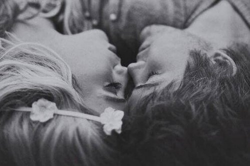 Couple looks lovingly at each other stopped caring