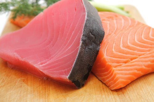 Salmon and tuna