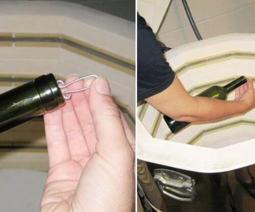 make a hanger for your glass bottle platter