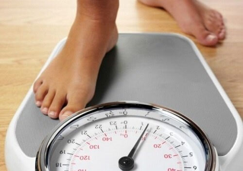 A person on scales.