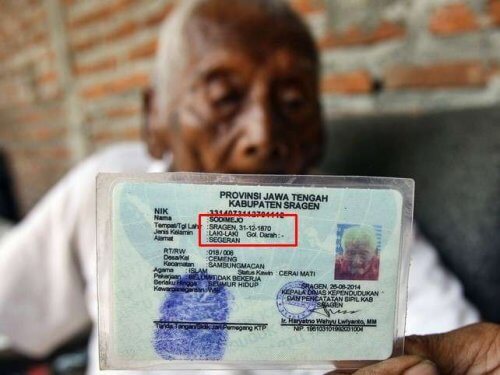 Mbah Gotho identification card