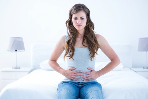 A woman with an infection due to parasites.