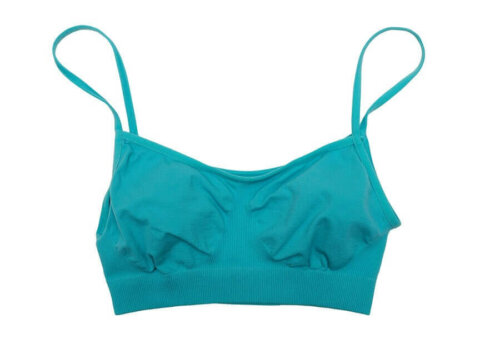 A blue sleeping bra.