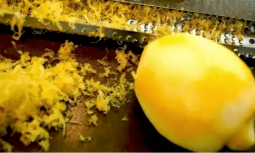 A grated lemon.