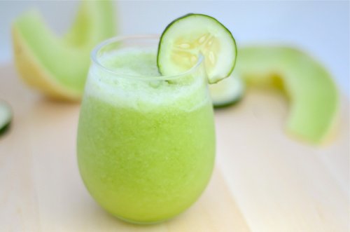 Melon, Green Apple, and Cucumber Weight Loss Milkshake