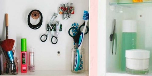 Organized bathroom cabinet